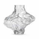 Clear Textured Glass Vase| H23cm