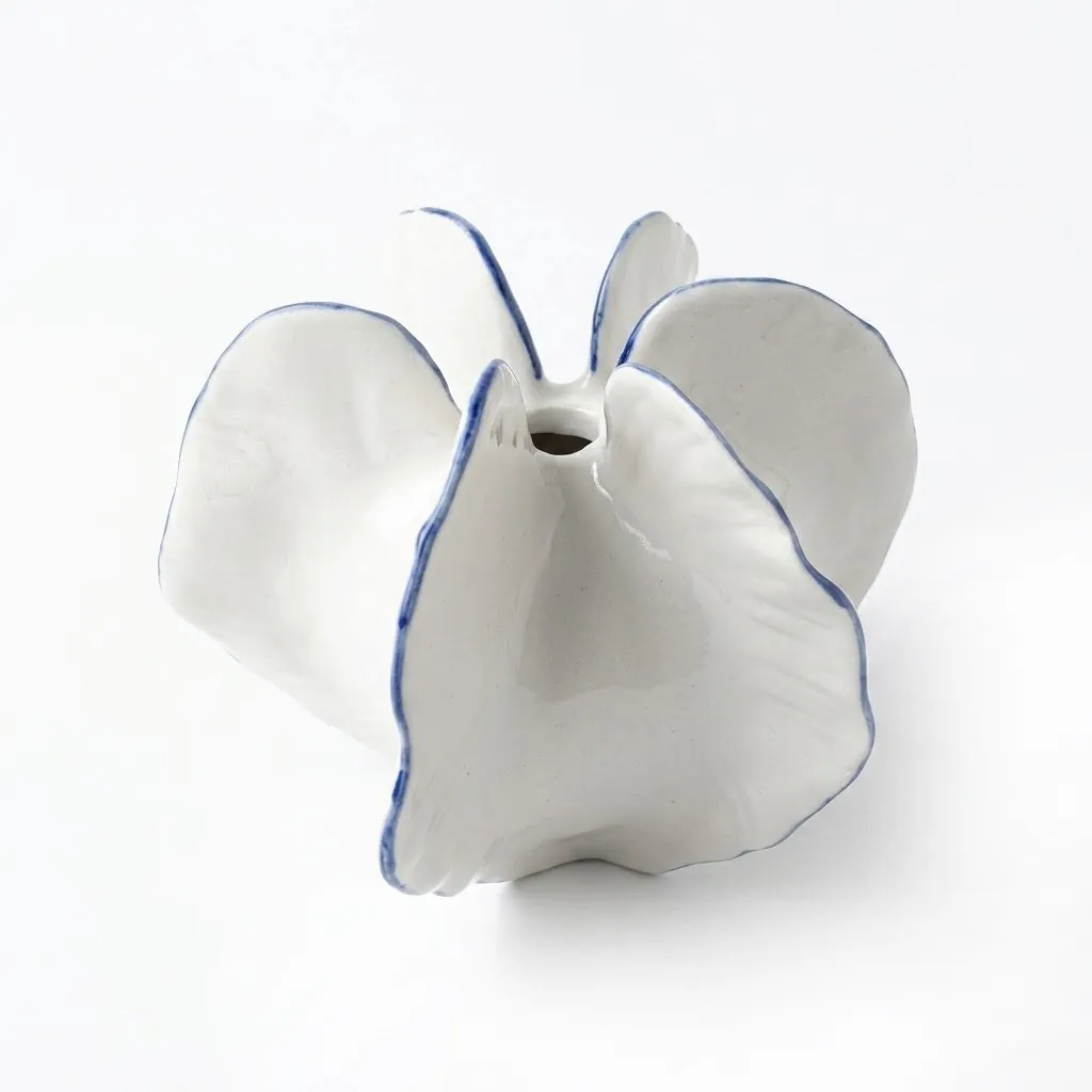 White Scandinavian Ceramic Vase