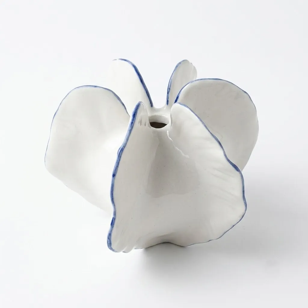 White Scandinavian Ceramic Vase