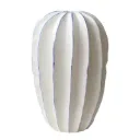 Fluted Scandinavian Ceramic Vase
