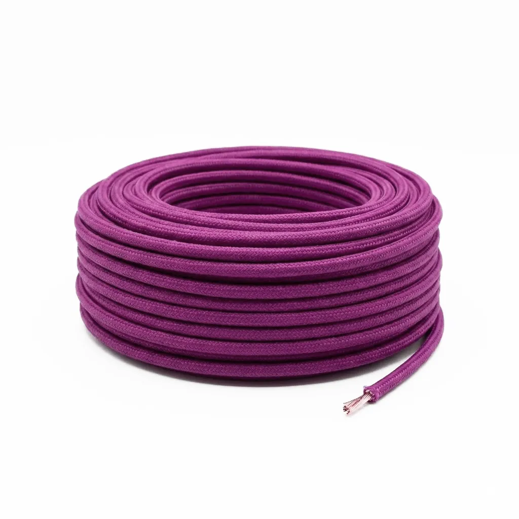 [CA138/PR] Purple Fabric Cable 2*0.75