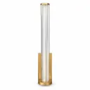 Gold Clear Ribbed Cylinder Wall Lamp | 8W