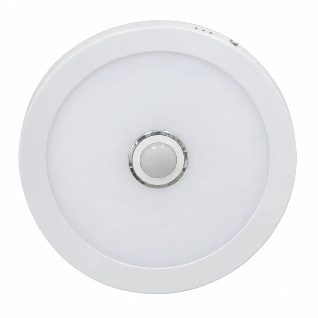 Round White Sensor Ceiling Light 22W 6000K Ø20cm