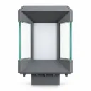 Square Grey Outdoor Fence Light 1xE27